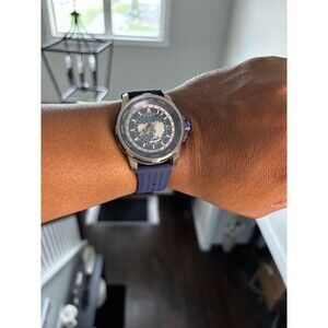 Eternal Earth GMT Blue Dial Men's World Time Watch with Blue Strap